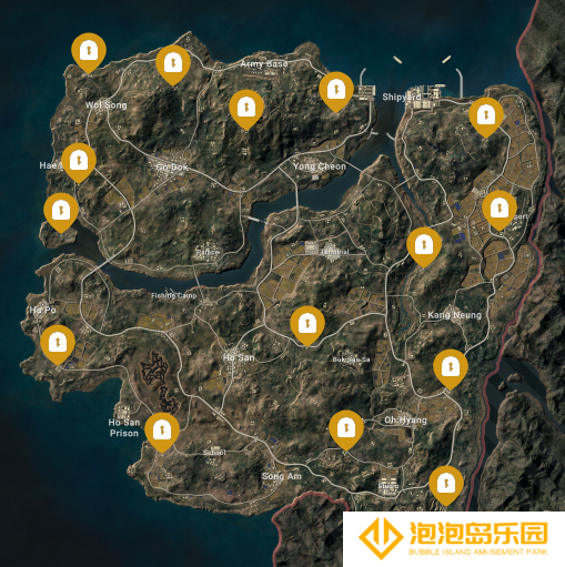 绝地求生密室位置地图一览