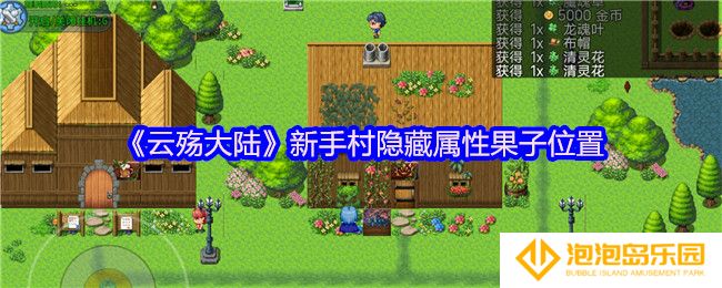 云殇大陆新手村属性果子在哪里-新手村隐藏属性果子位置