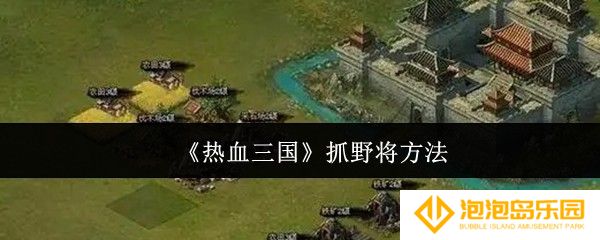 热血三国怎么抓野将-抓野将方法