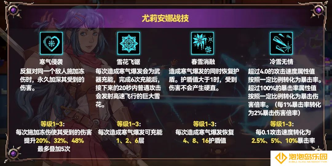 《战魂铭人》尤莉安娜技能介绍