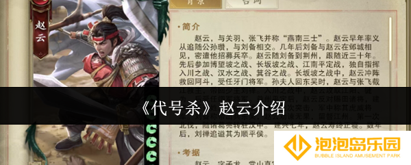 《代号杀》赵云介绍